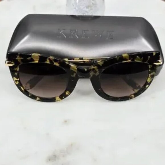 KREWE Margaux Sunglasses – Tortoise & Gold – Designed in New Orleans USED main image 3